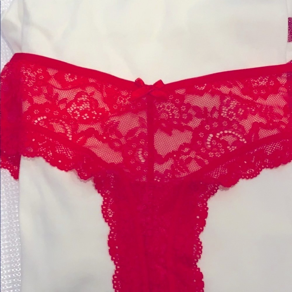 Lace Mesh‎ Satin Panty Bikini Cheeky Very Sexy Sz S